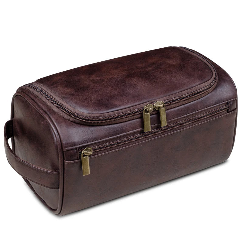 BowLift | TravelTrek Luxury Bag – Leather Toiletry Bag with Waterproof Lining and YKK Zippers