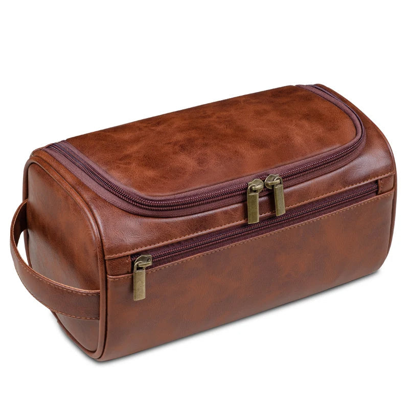 BowLift | TravelTrek Luxury Bag – Leather Toiletry Bag with Waterproof Lining and YKK Zippers