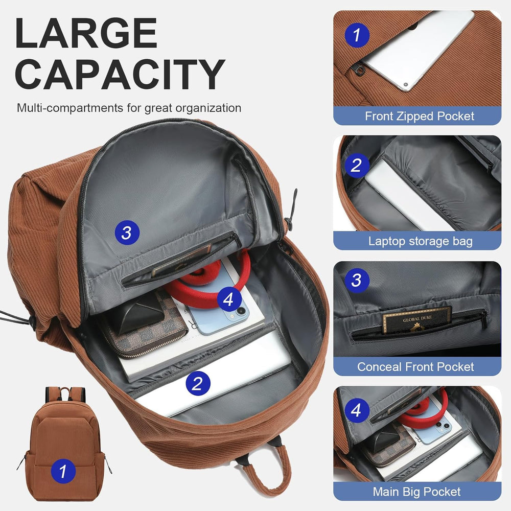 Lightweight Water-Resistant Laptop & Travel Backpack with Organized Compartments - Perfect for Commuting & Adventure