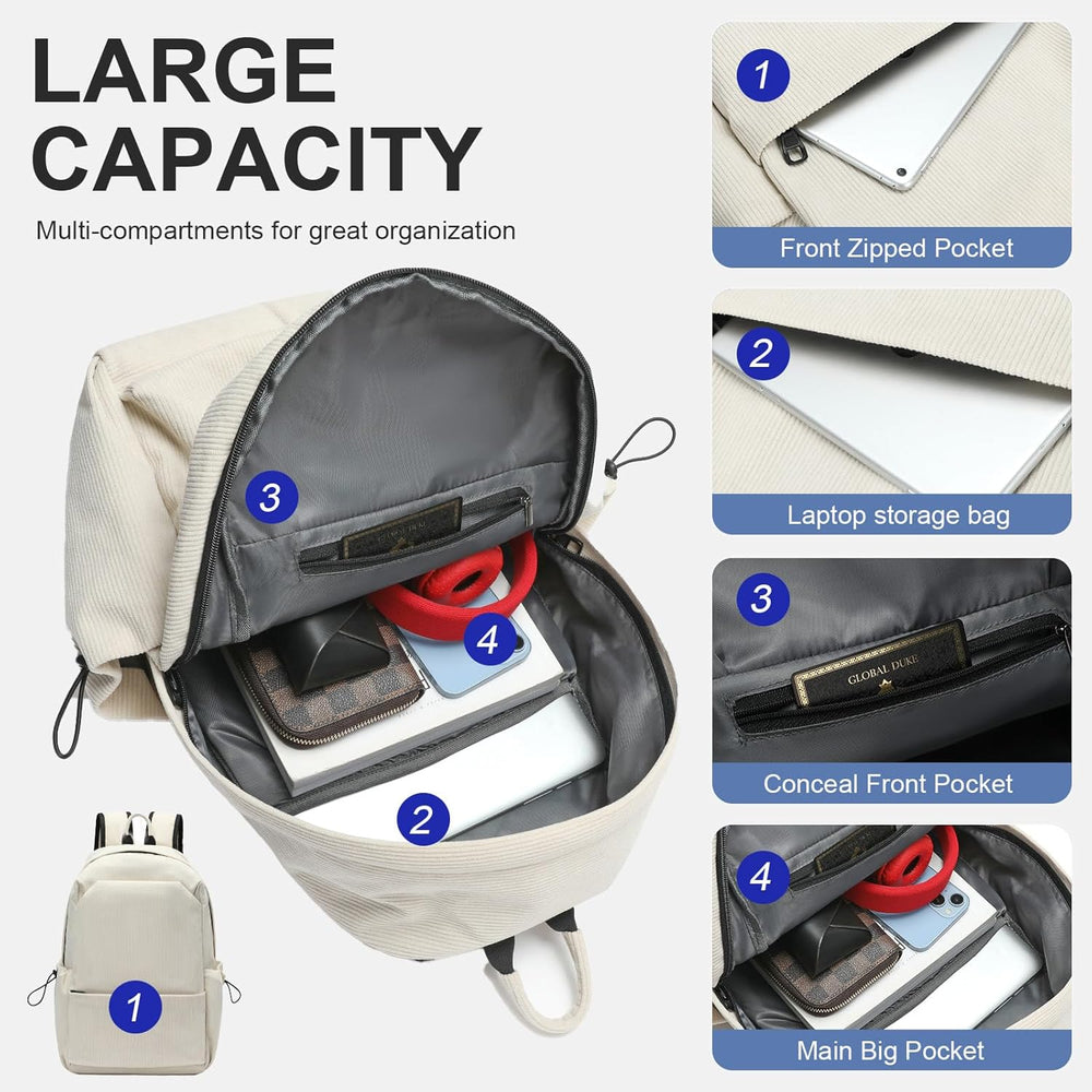 Lightweight Water-Resistant Laptop & Travel Backpack with Organized Compartments - Perfect for Commuting & Adventure