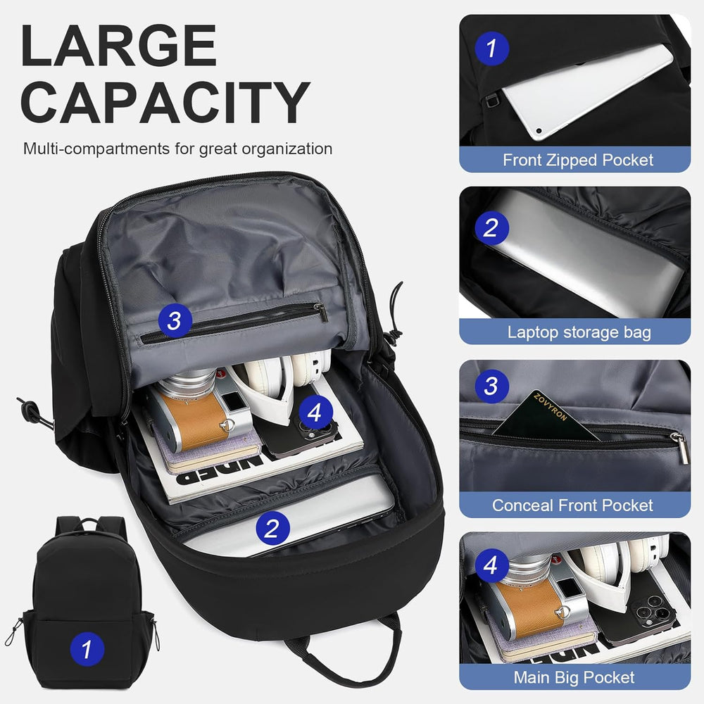 Optimized Product Title:  
"TravelPro Series Lightweight Water-Resistant 15.6” Laptop Backpack with Multi-Pockets - Ideal for Travel & Daily Use" 

This title includes relevant keywords while maintaining clarity and appeal for potential buyers.