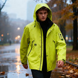 Men's hooded coat, view 1