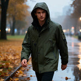 Men's hooded coat, view 4