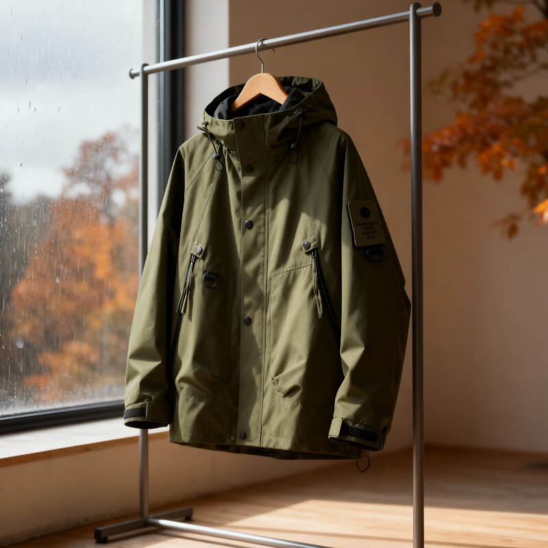 Men's hooded coat, view 5