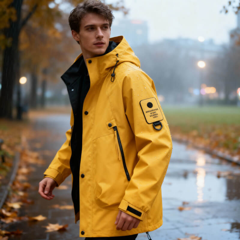 Men's hooded coat, view 6