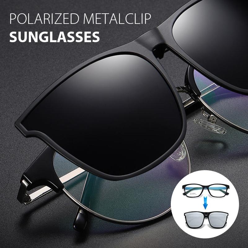 Premium Polarized Flip-Up Clip-On Sunglasses - UV Protection & Stylish Design