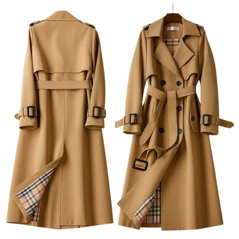 Women's belted trench coat, view 2