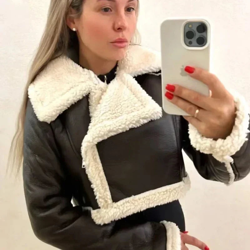 Women's cropped coat, view 2