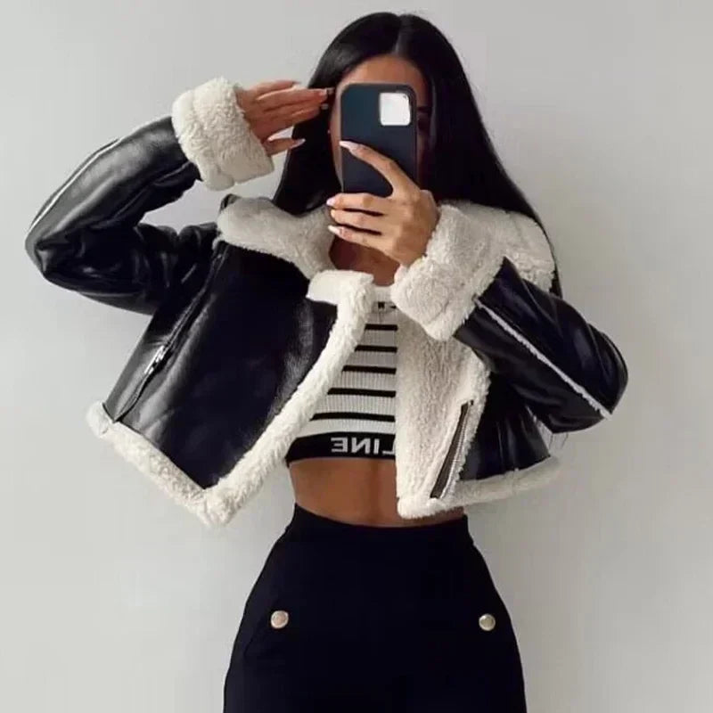 Women's cropped coat, view 3