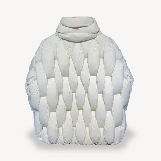 Women's zip-up puffer jacket, view 1