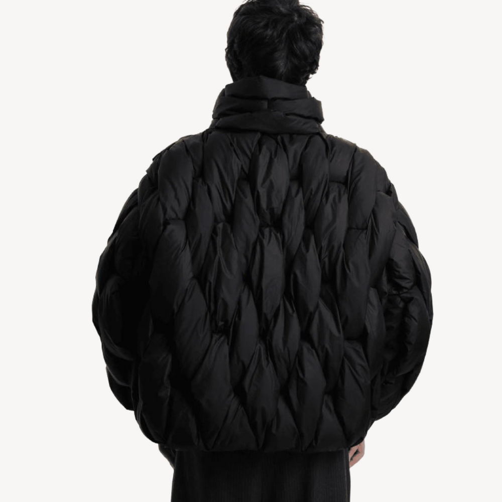 Women's zip-up puffer jacket, view 3