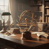NINEORBIT Brass Solar System Model - Exquisite Display with 5 Handcrafted Planets for Home Décor & Educational Use