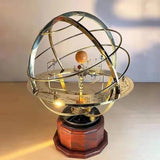 NINEORBIT Brass Solar System Model - Exquisite Display with 5 Handcrafted Planets for Home Décor & Educational Use