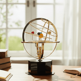 NINEORBIT Brass Solar System Model - Exquisite Display with 5 Handcrafted Planets for Home Décor & Educational Use