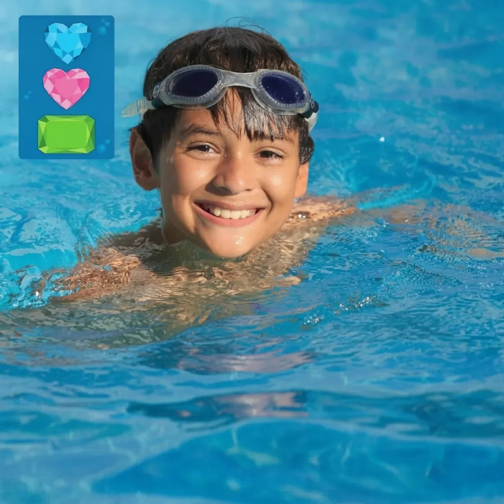 Optimized Product Title: "Unterwasser-Pool-Schatzsuche Spielset mit wasserdichten Edelsteinen & Schatzkarten – Spaß für Kinder im Schwimmbad" 

This title includes relevant keywords while enhancing clarity and appeal for potential buyers.