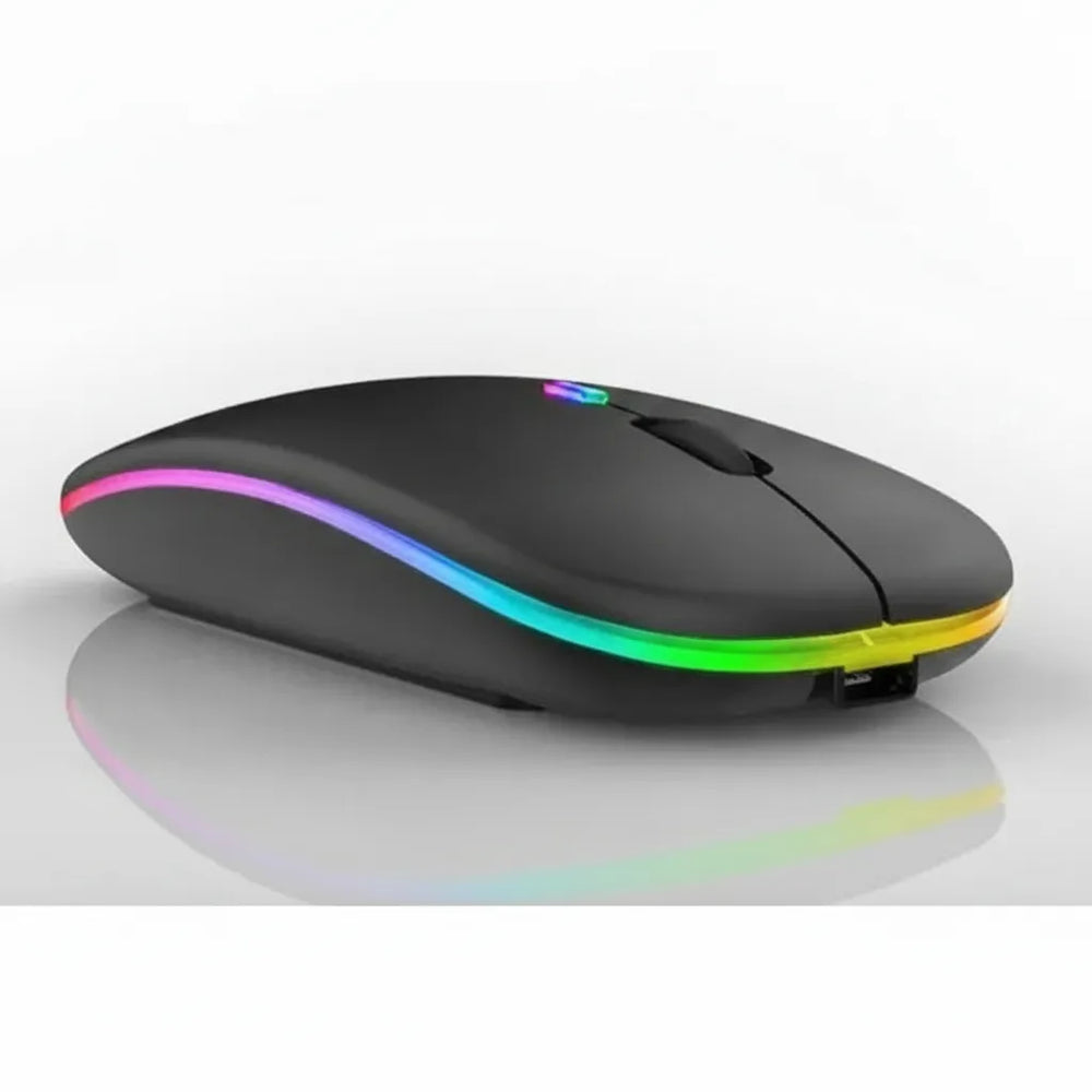 Enhanced Product Title: "Kabellose RGB-LED-Maus – Akku-betrieben, keine Batterien erforderlich" 

This title emphasizes key features and improves clarity for better visibility in Google Shopping.