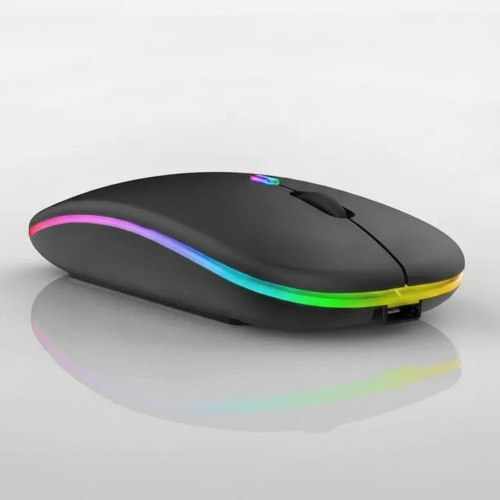 Enhanced Product Title: "Kabellose RGB-LED-Maus – Akku-betrieben, keine Batterien erforderlich" 

This title emphasizes key features and improves clarity for better visibility in Google Shopping.