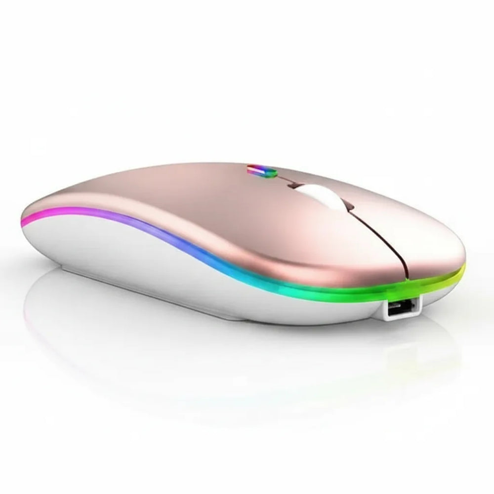 Enhanced Product Title: "Kabellose RGB-LED-Maus – Akku-betrieben, keine Batterien erforderlich" 

This title emphasizes key features and improves clarity for better visibility in Google Shopping.