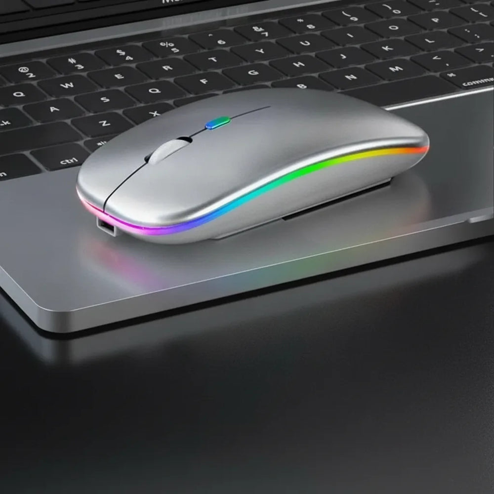 Enhanced Product Title: "Kabellose RGB-LED-Maus – Akku-betrieben, keine Batterien erforderlich" 

This title emphasizes key features and improves clarity for better visibility in Google Shopping.