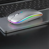 Enhanced Product Title: "Kabellose RGB-LED-Maus – Akku-betrieben, keine Batterien erforderlich" 

This title emphasizes key features and improves clarity for better visibility in Google Shopping.