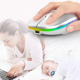 Enhanced Product Title: "Kabellose RGB-LED-Maus – Akku-betrieben, keine Batterien erforderlich" 

This title emphasizes key features and improves clarity for better visibility in Google Shopping.
