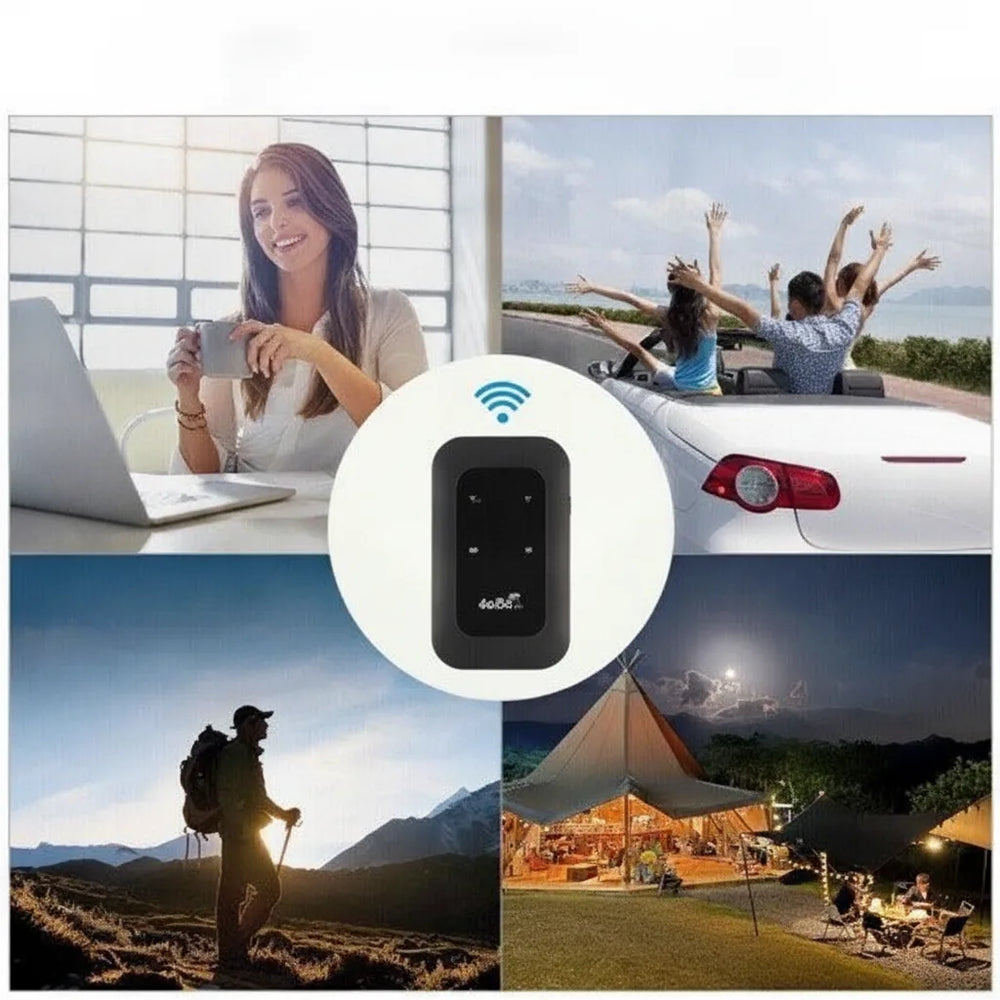 Mobile 4G/5G Wi-Fi Hotspot – Portable Router, 10-Device Support & SIM Slot