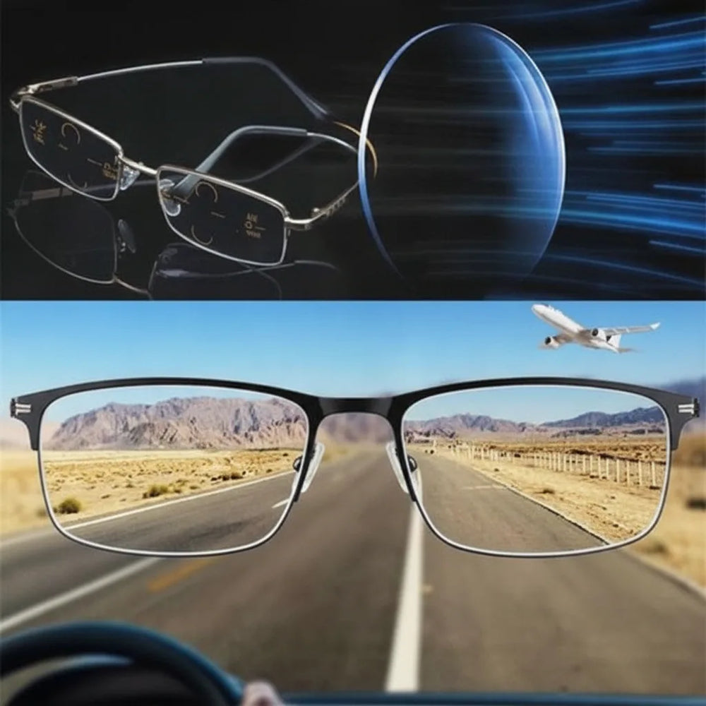 Progressive Multifocal Glasses – Blue Light Filter, Photochromic & Anti-Reflective Lenses