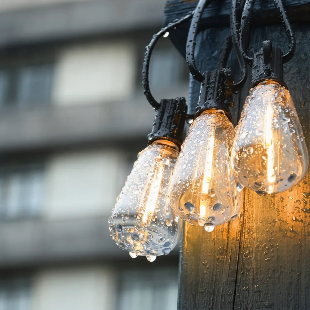 Outdoor LED String Lights – IP44 Waterproof, Edison Bulbs, 2200K Warm White, 15m & 30m