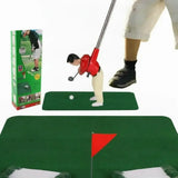 Indoor Golf Putting Set – 5 Clubs, 12 Balls & Putting Mat with Hazards