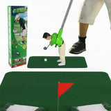 Indoor Golf Putting Set – 5 Clubs, 12 Balls & Putting Mat with Hazards