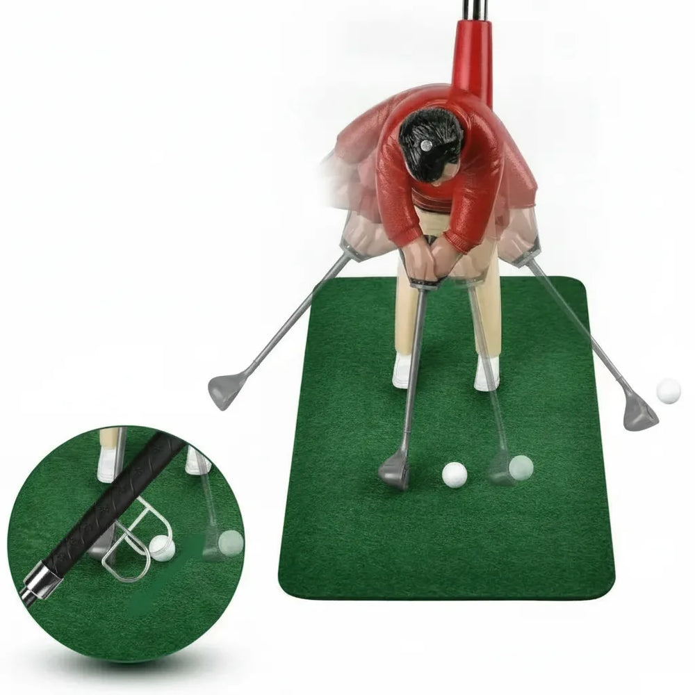 Indoor Golf Putting Set – 5 Clubs, 12 Balls & Putting Mat with Hazards