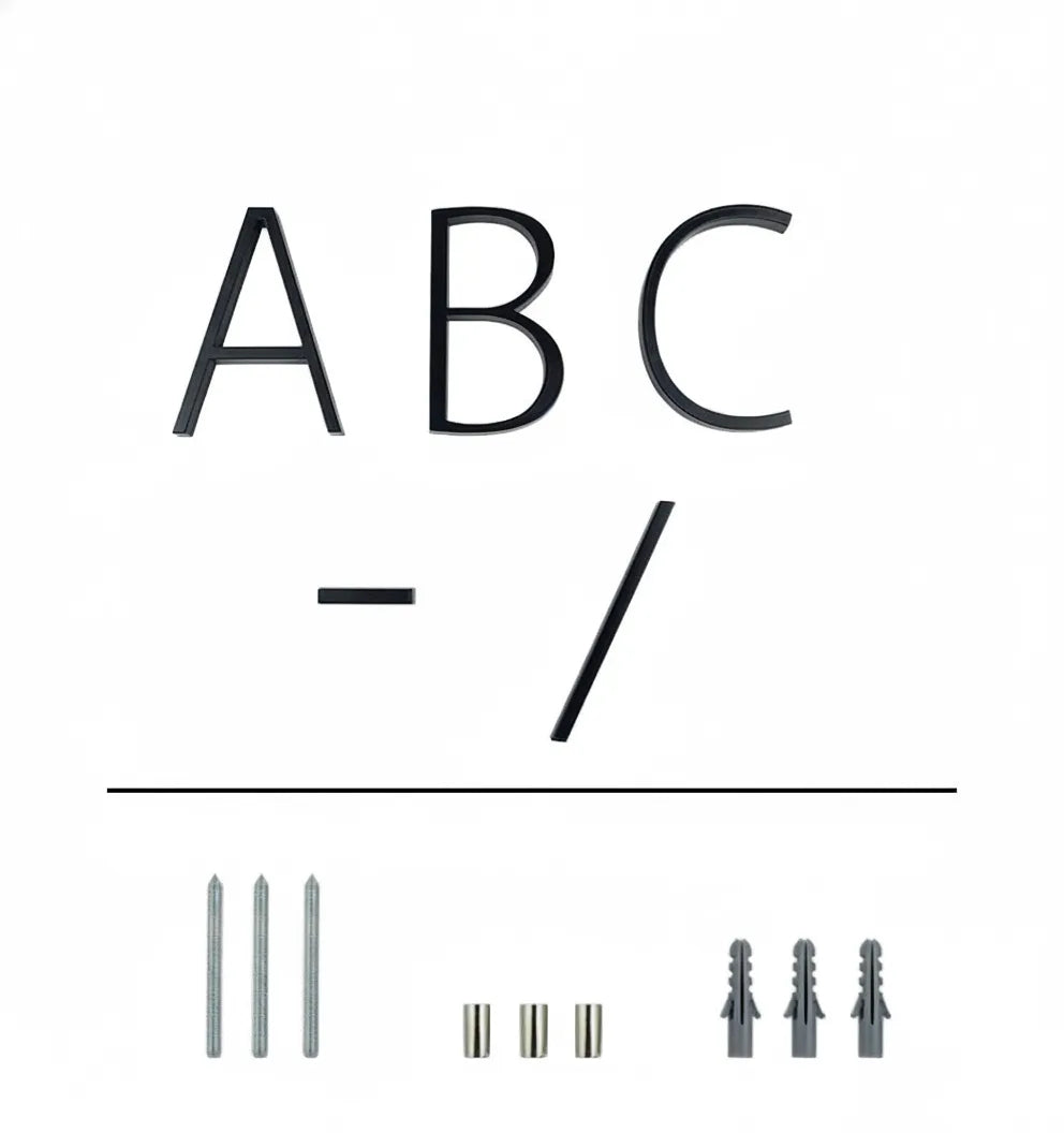 Modern House Number – Weatherproof Zinc Alloy, 12cm & Rust-Resistant