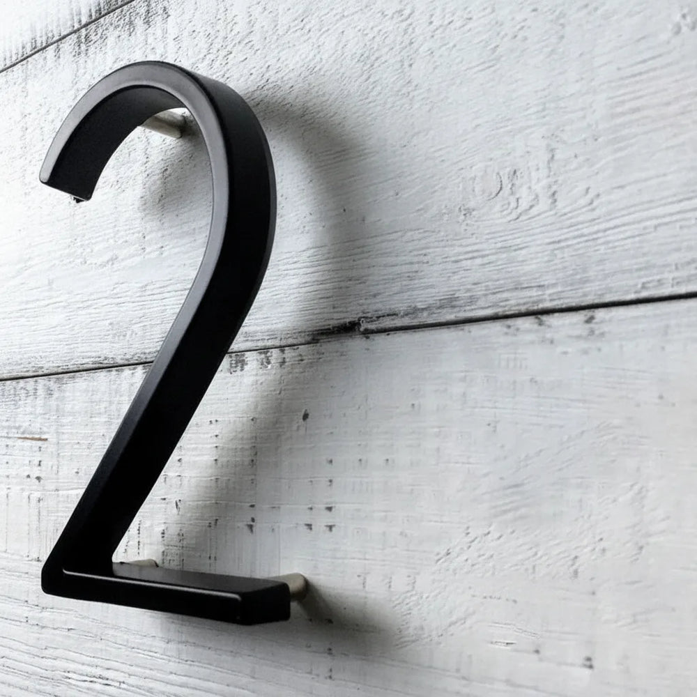 Modern House Number – Weatherproof Zinc Alloy, 12cm & Rust-Resistant