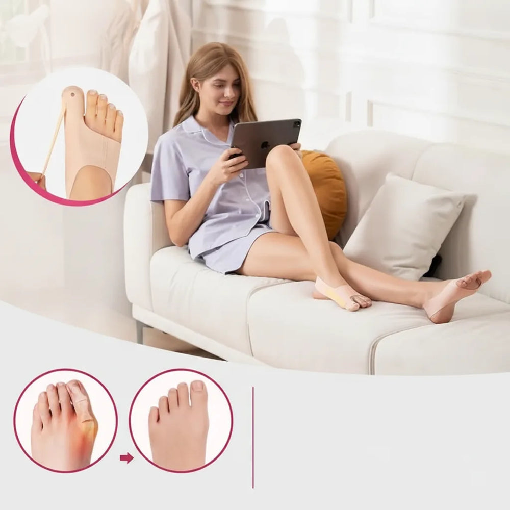 Hallux Valgus Toe Corrector Bandage – Breathable Stretch, Adjustable & Ultra-Flat
