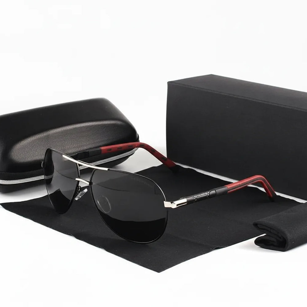 Men's Vintage Polarized Sunglasses – UV400 Protection, Aluminum Frame & 5 Colors