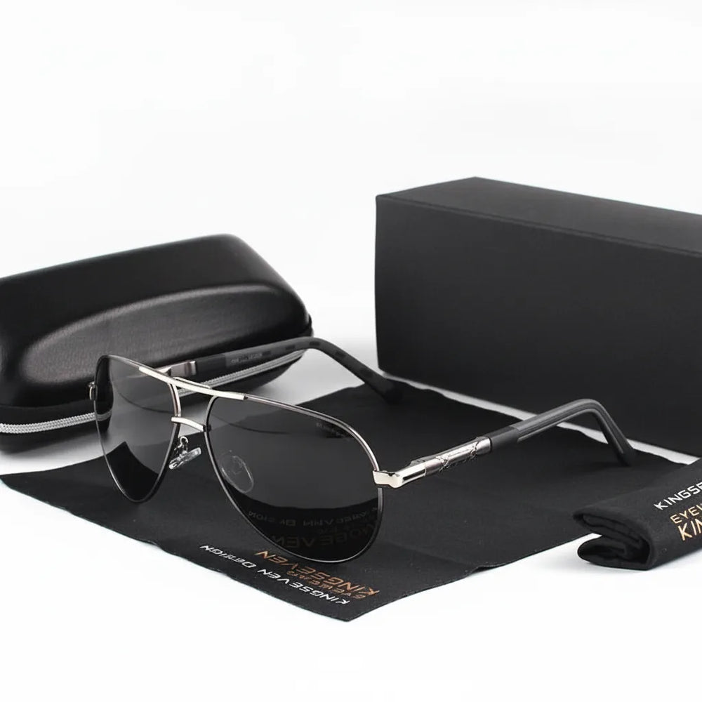 Men's Vintage Polarized Sunglasses – UV400 Protection, Aluminum Frame & 5 Colors