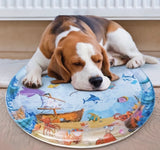Pet Cooling Mat – Water-Filled, BPA-Free, 4 Ocean Designs, Summer Relief