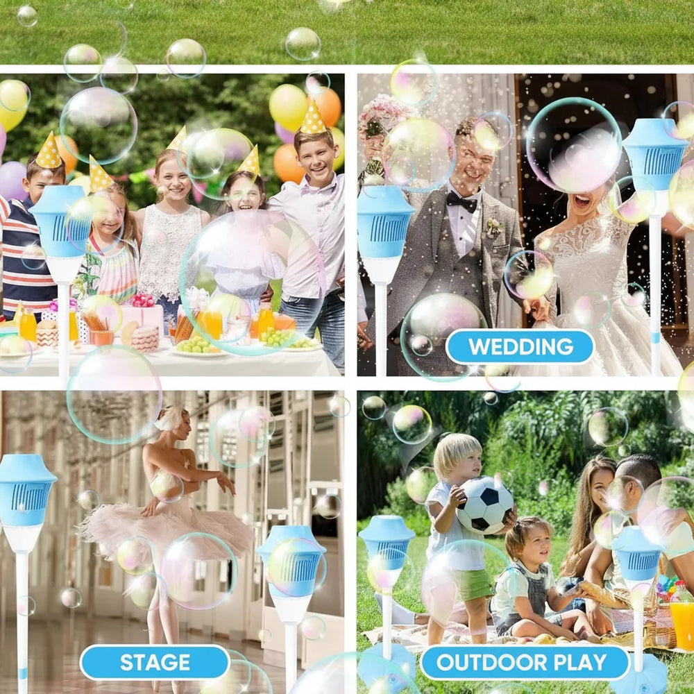 Bubble Machine with Stand – 20,000/Min, Height-Adjustable & USB Powered