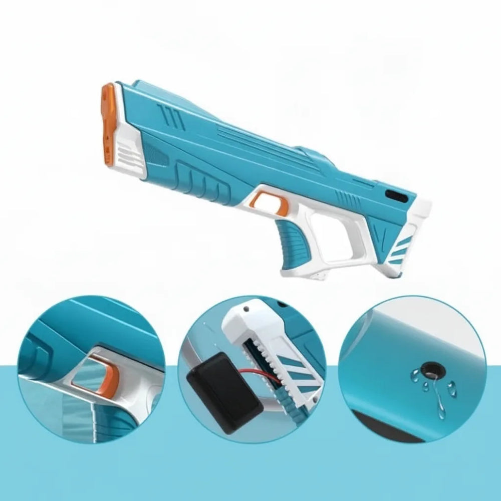 Electric Water Gun with Tank – Rechargeable, 15m Range & USB-C Charging