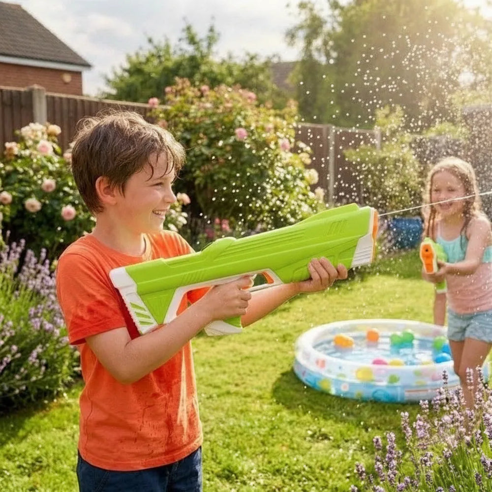 Electric Water Gun with Tank – Rechargeable, 15m Range & USB-C Charging