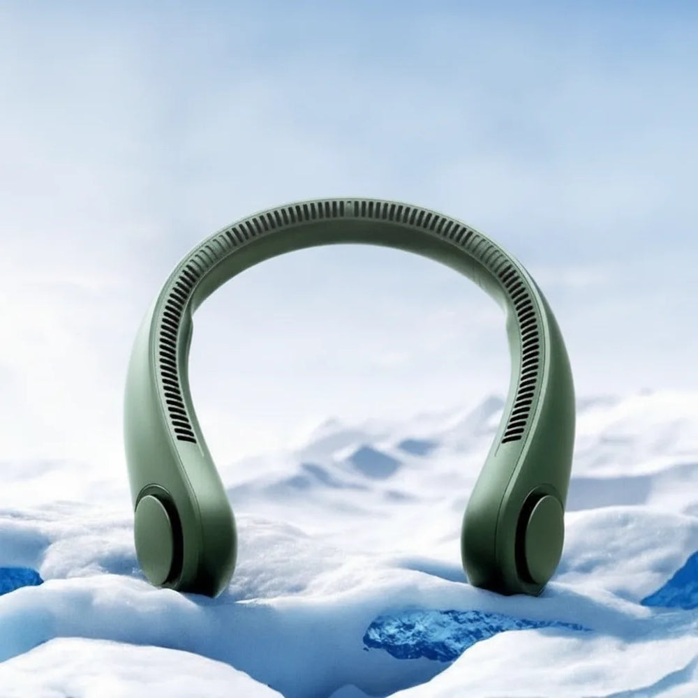 Portable Bladeless Neck Fan – Hands-Free, USB Rechargeable & Under 36dB Quiet
