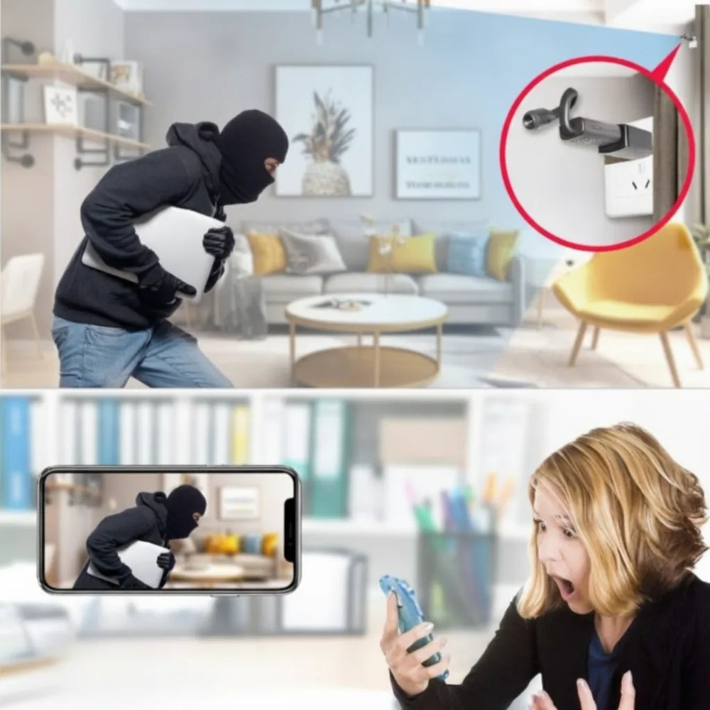 Mini Überwachungskamera mit Schwenkarm – WLAN und KI-Erkennung