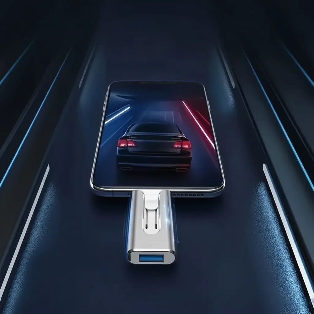 4-in-1 USB Flash Drive – Lightning, USB-A & USB-C, Up to 256 GB