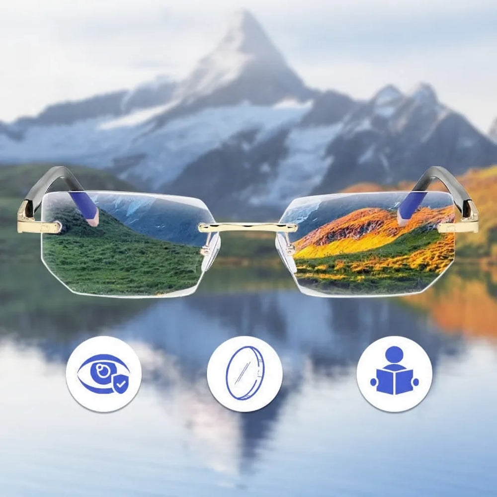 Progressive Reading Glasses – Blue Light Filter, TR90 Frame & +1.00 to +4.00