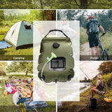 Solar Camping Shower Bag – 20L, Heats to 45°C & Foldable PVC