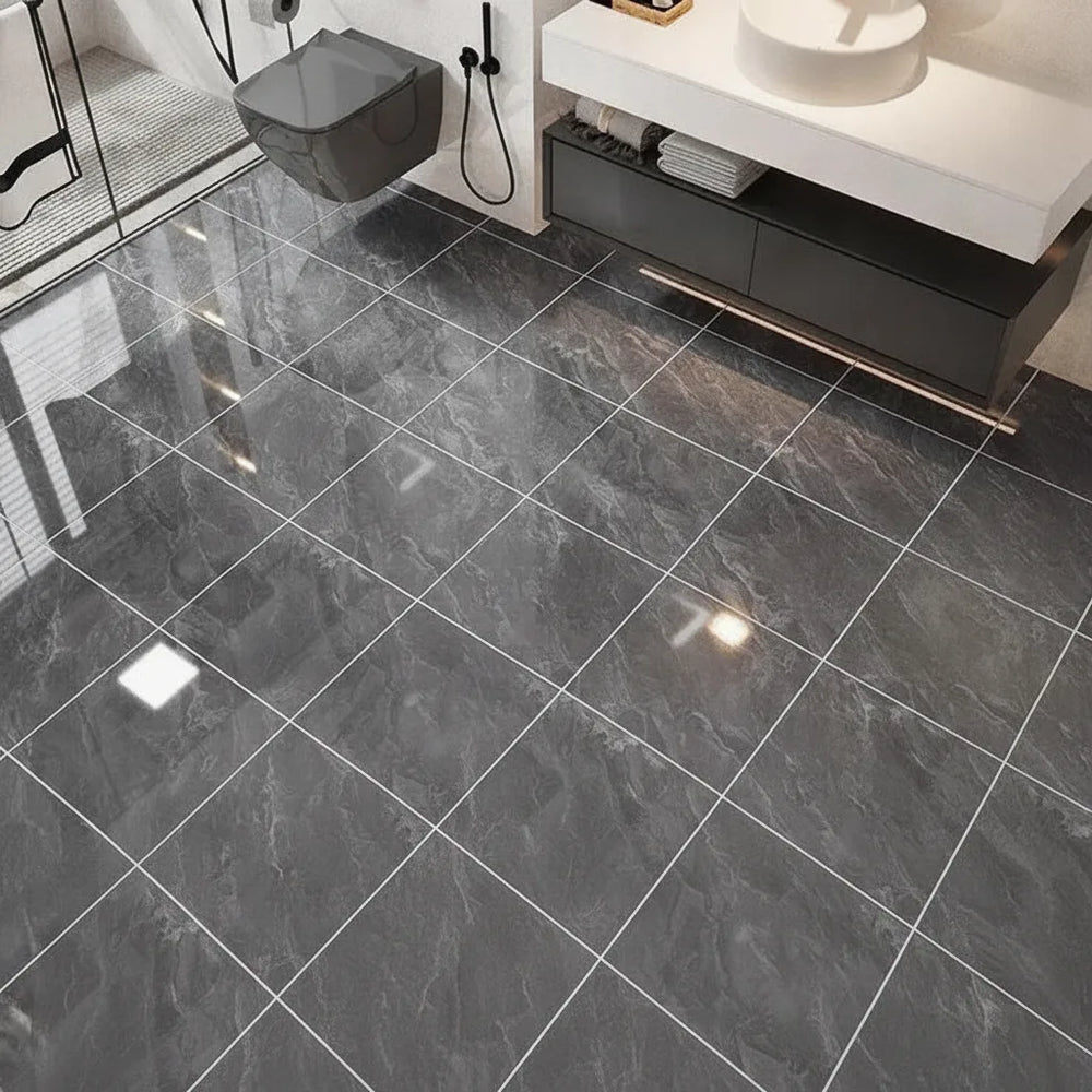 Self-Adhesive Vinyl Floor Tiles – Waterproof, 30×30 cm & 4-Pack Peel-and-Stick