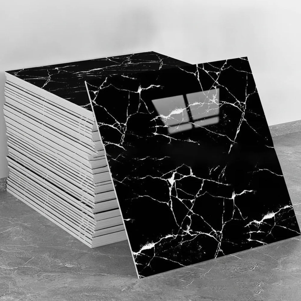Self-Adhesive Vinyl Floor Tiles – Waterproof, 30×30 cm & 4-Pack Peel-and-Stick