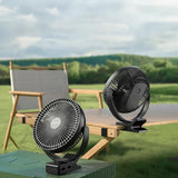 Cordless Clip-On Fan – 10000 mAh Battery, 20 cm Blades & USB-C Rechargeable