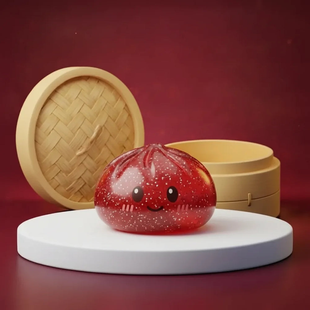 Squishy Dumpling Toy – Slow-Rise Foam, Kawaii Design & 15 Colors