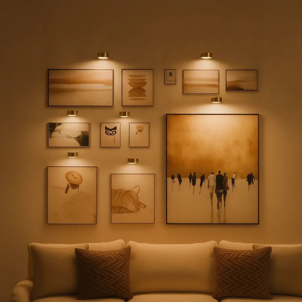 Wireless Magnetic Picture Light – Dimmable, 3 Color Temperatures & RGB, Remote Control